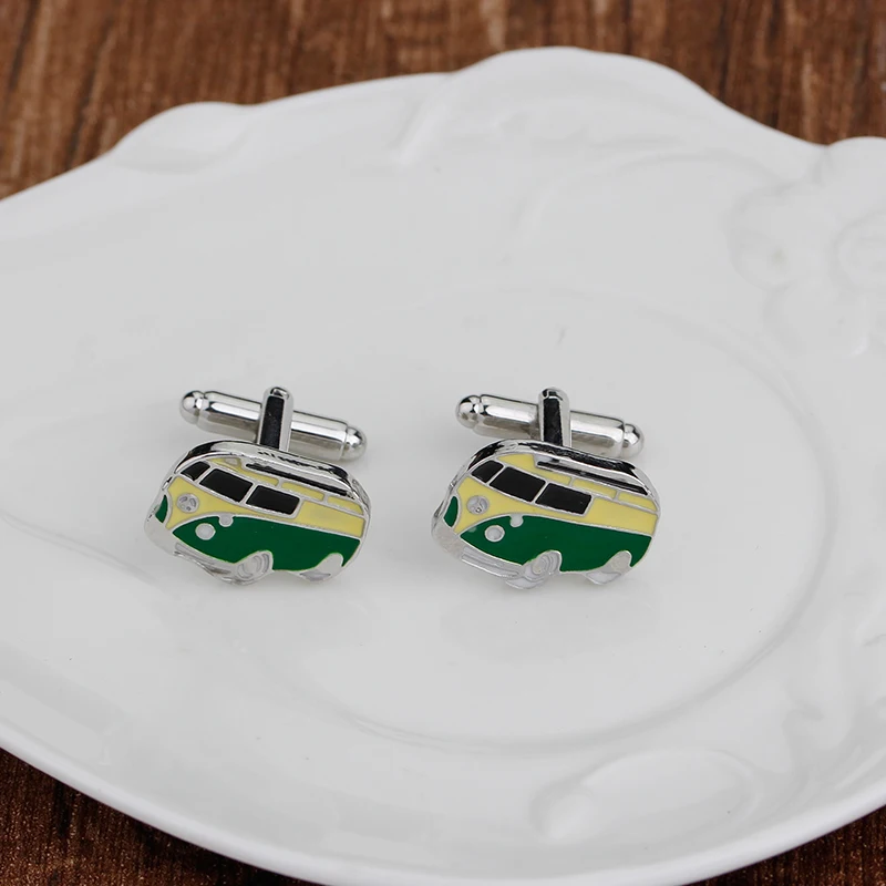 Запонки в винтажном стиле для автобуса новый дизайн автомобиля запонки из латуни