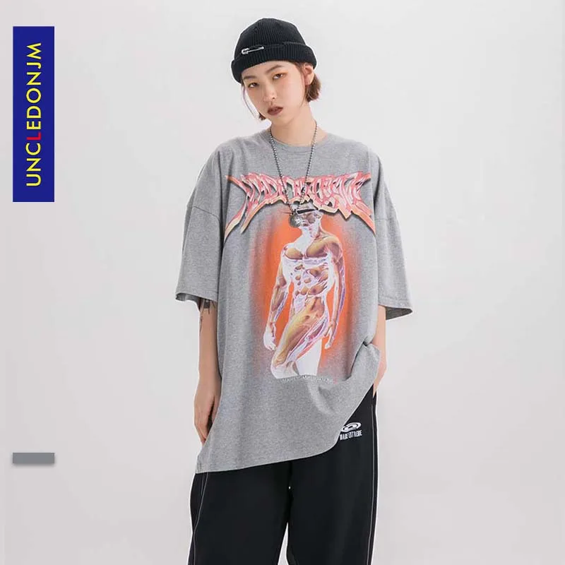 UNCLEDONJM Harajuku футболки для мужчин/женщин Новинка 2020 летняя футболка с забавным