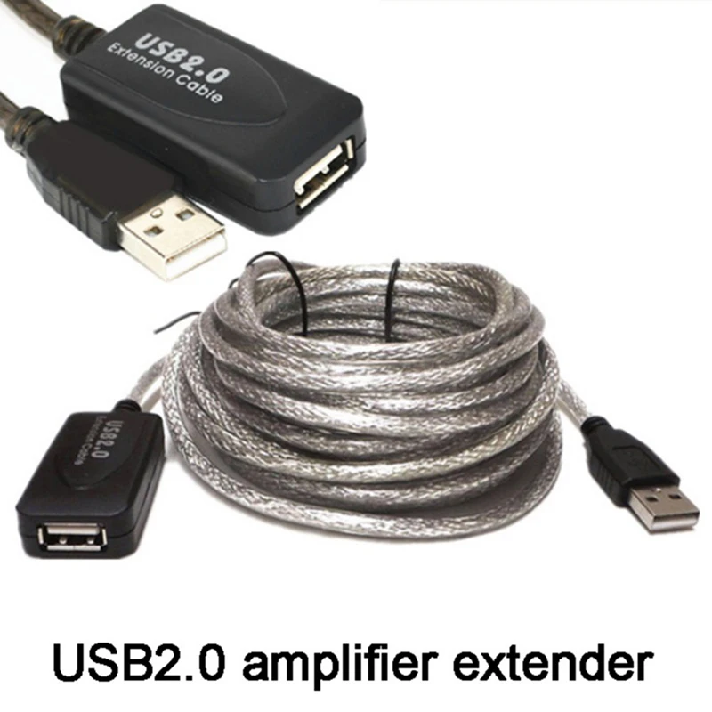 5/10/15/20 м кабель USB 2 0 штекер-гнездо Активный ретранслятор расширение M/F Шнур