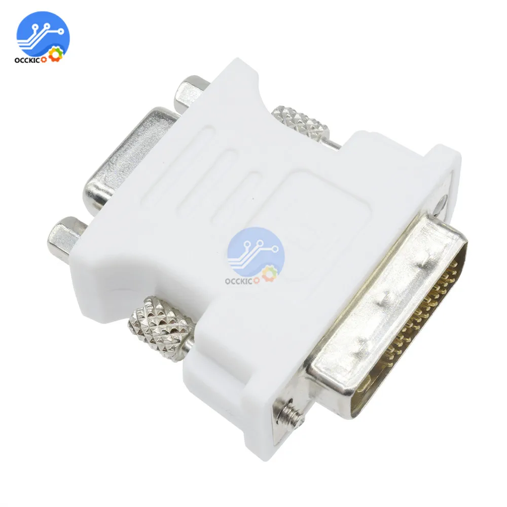 DVI D24 + 1 к VGA адаптер конвертера 1080P папа Женский 15 Pin для HDTV ЖК дисплей пк разъем