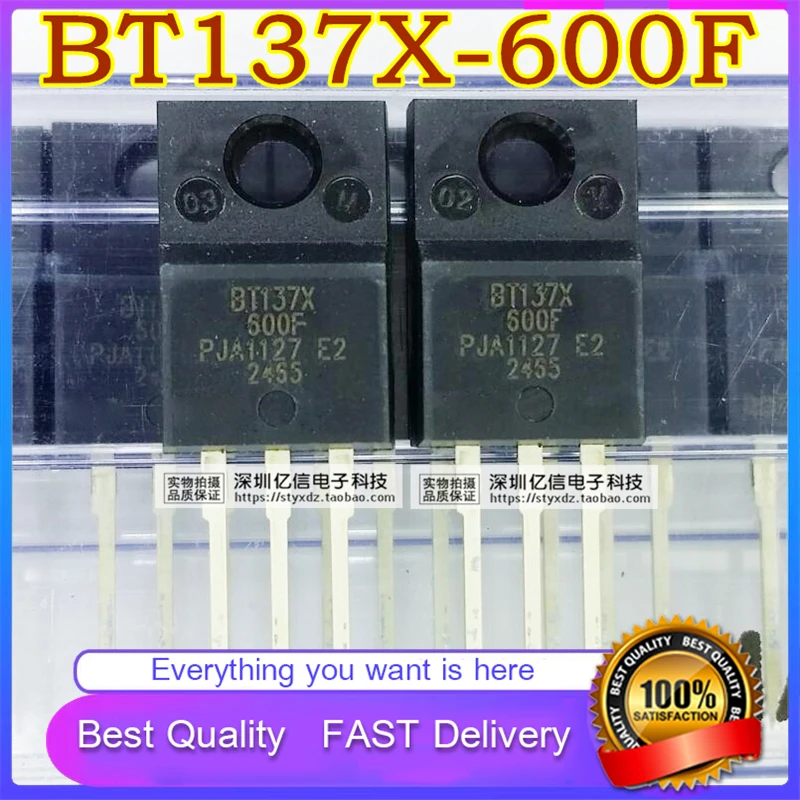 10 шт./лот новый оригинальный BT137X 600F двунаправленный триодный Тиристор трубка TO220F
