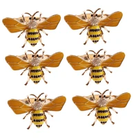 6pcs yellow bee design metal napkin ring towel buckle bee napkin holder wedding party holiday hotel table decoration