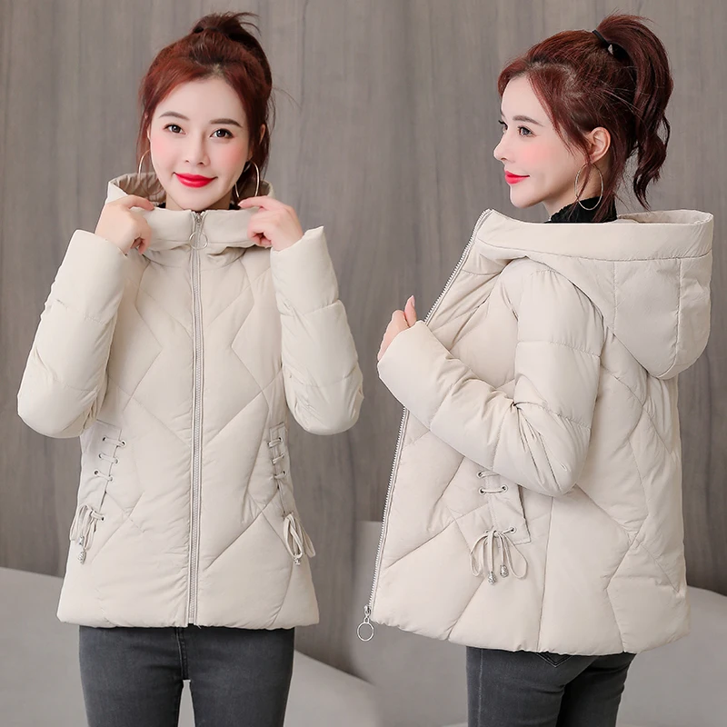 ISENMAL Женская парка корейское зимнее пальто с длинными рукавами для стройных