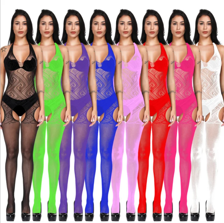 Сексуальные сетчатые чулки с лямкой на шее|Женское белье и боди| |