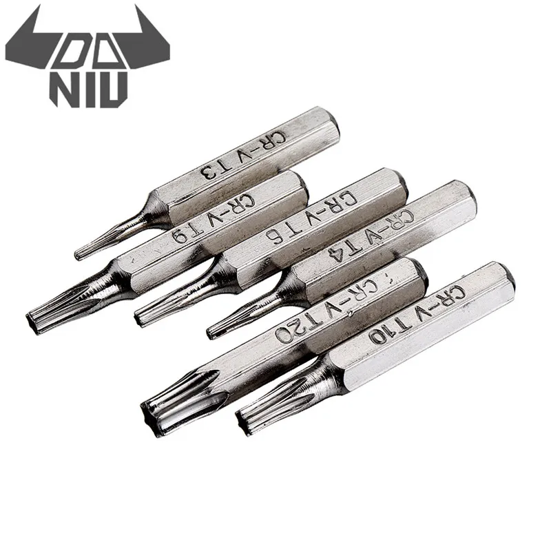 Набор бит для отвертки DANIU 10 шт. 4 мм набор с шлицевой головкой Torx мобильный
