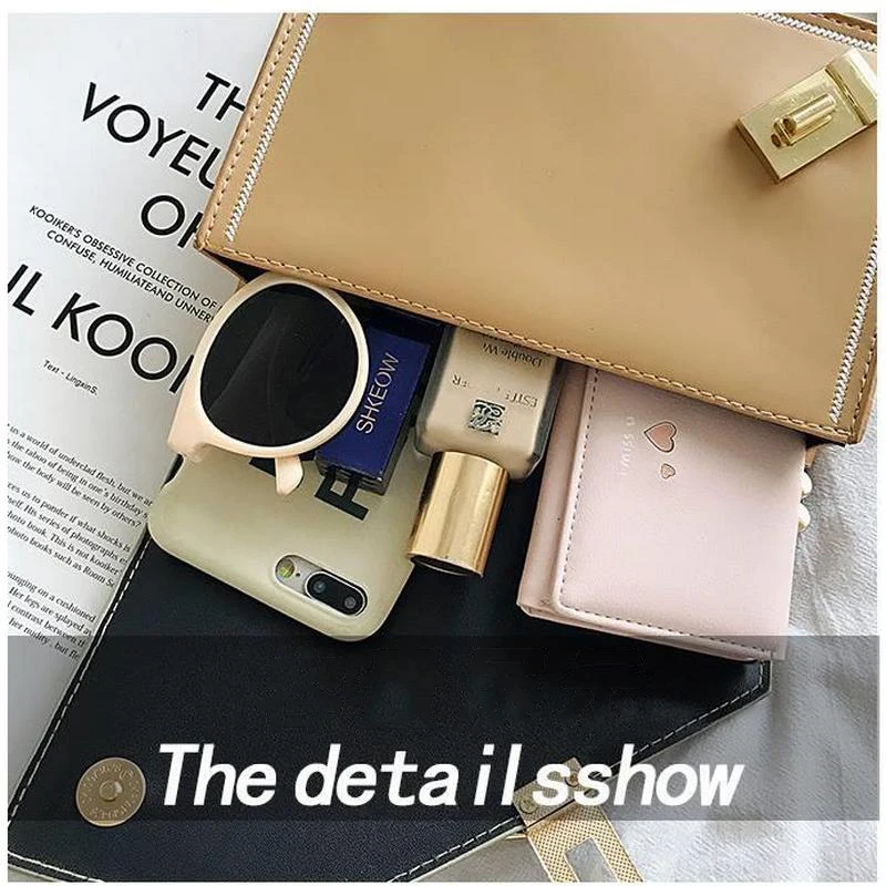 

Small Cross Body Bag Woman Chain Pu Leather Female Messenger Bag Fashion Hasp Letters