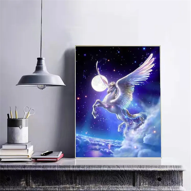 Алмазная 5D Вышивка сделай сам на весь дисплей алмазная живопись единорог радуга