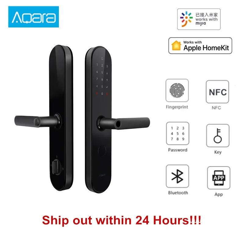 

Aqara N100 Smart Door Lock Fingerprint NFC Unlock Works Bluetooth Password with Mijia HomeKit Smart Linkage with Doorbell Top