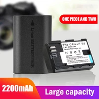 practical 2200mah lp e6 lp e6 e6n battery led dual charger for canon eos 5ds r 5d mark ii 5d mark iii 6d 7d 70d 80d camera