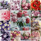 Набор для рисования по номерам цветы, 50x40 см, 24 цвета