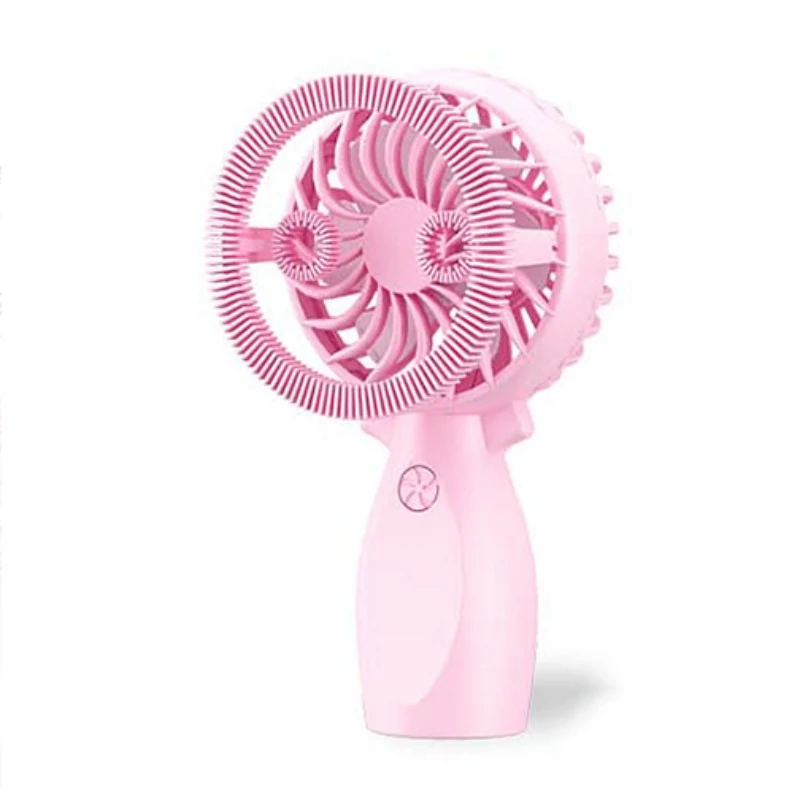 

Summer USB Handheld small fan small fan simple home essential Portable Fan With Bubble Funtion Yellow Practical and durable