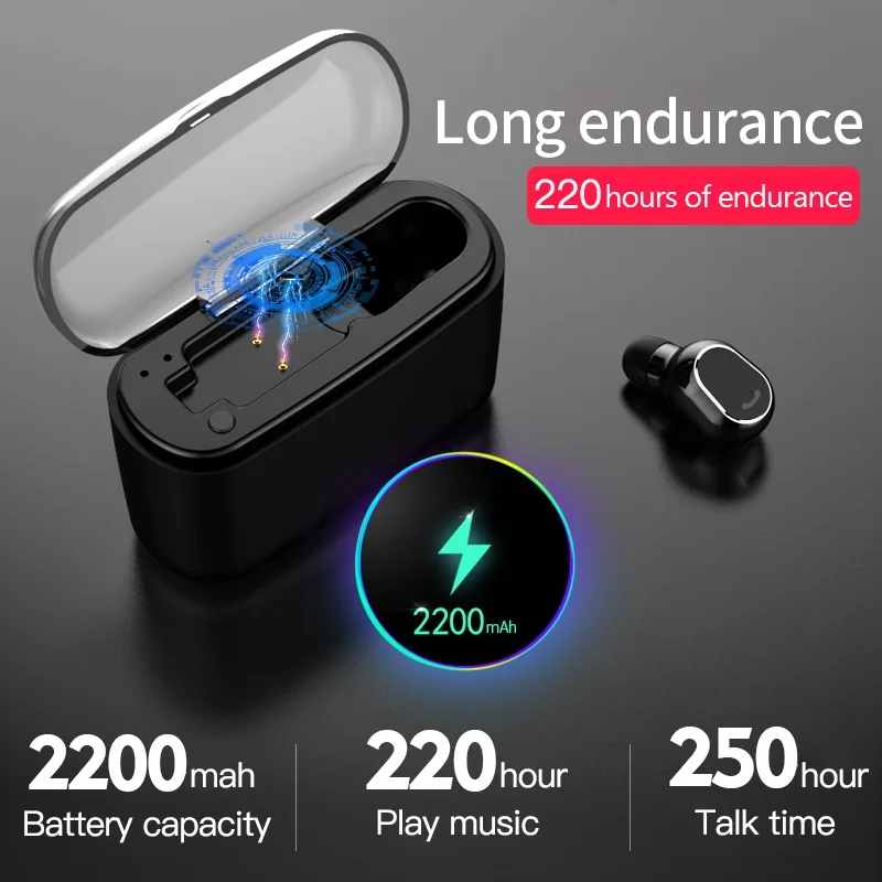 Bluetooth наушники беспроводные TWS стерео спортивные водонепроницаемые для вождения