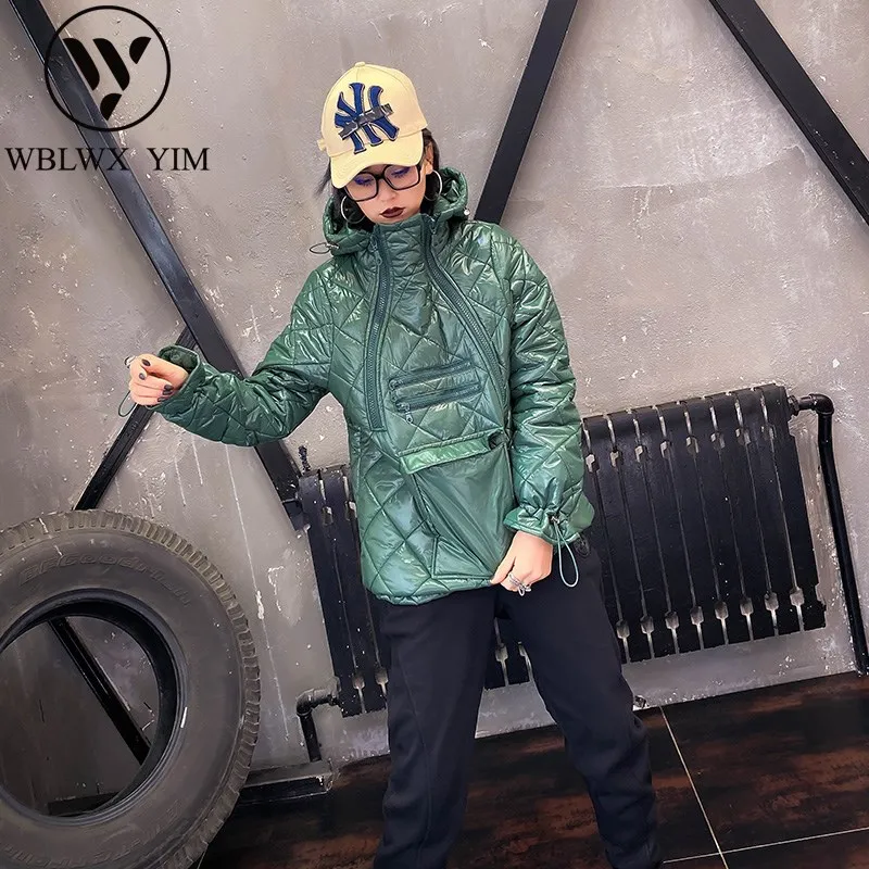 Высококачественный пуховик из хлопка Женское зимнее теплое пальто с капюшоном и