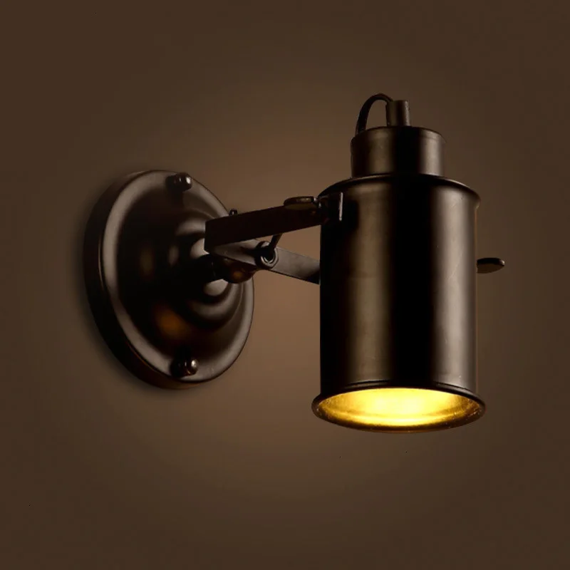 

American Led Lamps Industrial Vintage Iron Wall Light For Bar Home Lighting Luminaire Applique Deco Maison wall lights for home