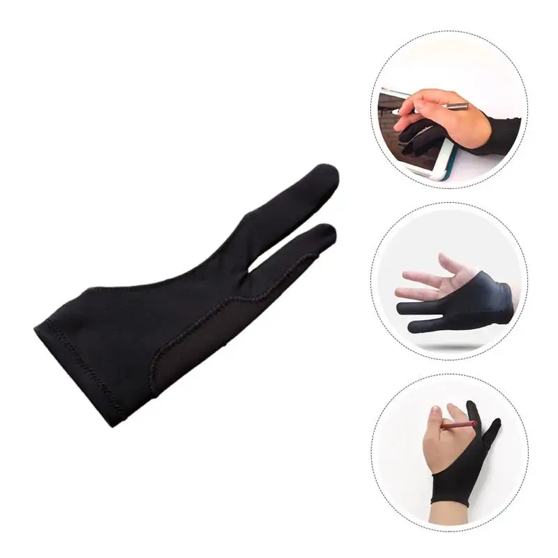 

6Pcs Two Finger Gloves Tablet Drawing Gloves Anti Touch Gloves Artist Gloves