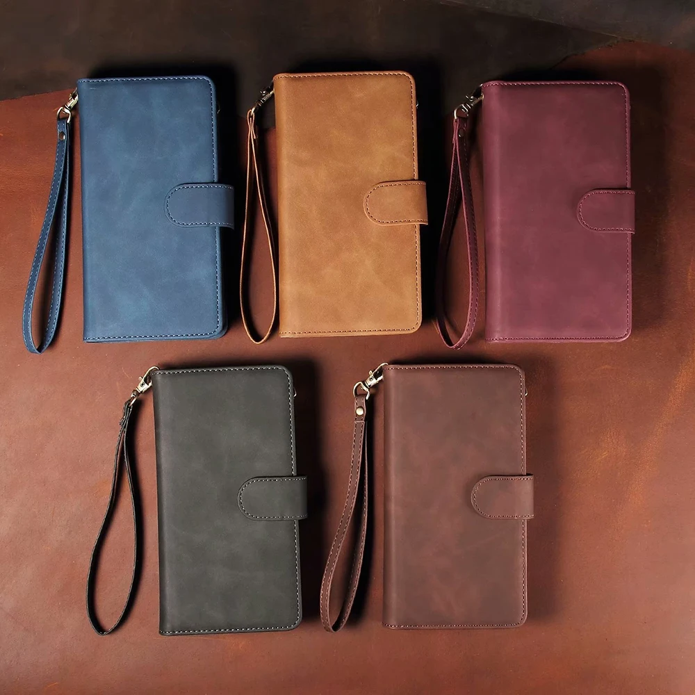 

Leather Wallet Case For iPhone 12 Pro Zipper Wallet Card Slots Magnetic Phone Case For iPhone 12 Mini 11 Pro XR XS 6S 7 8 Plus