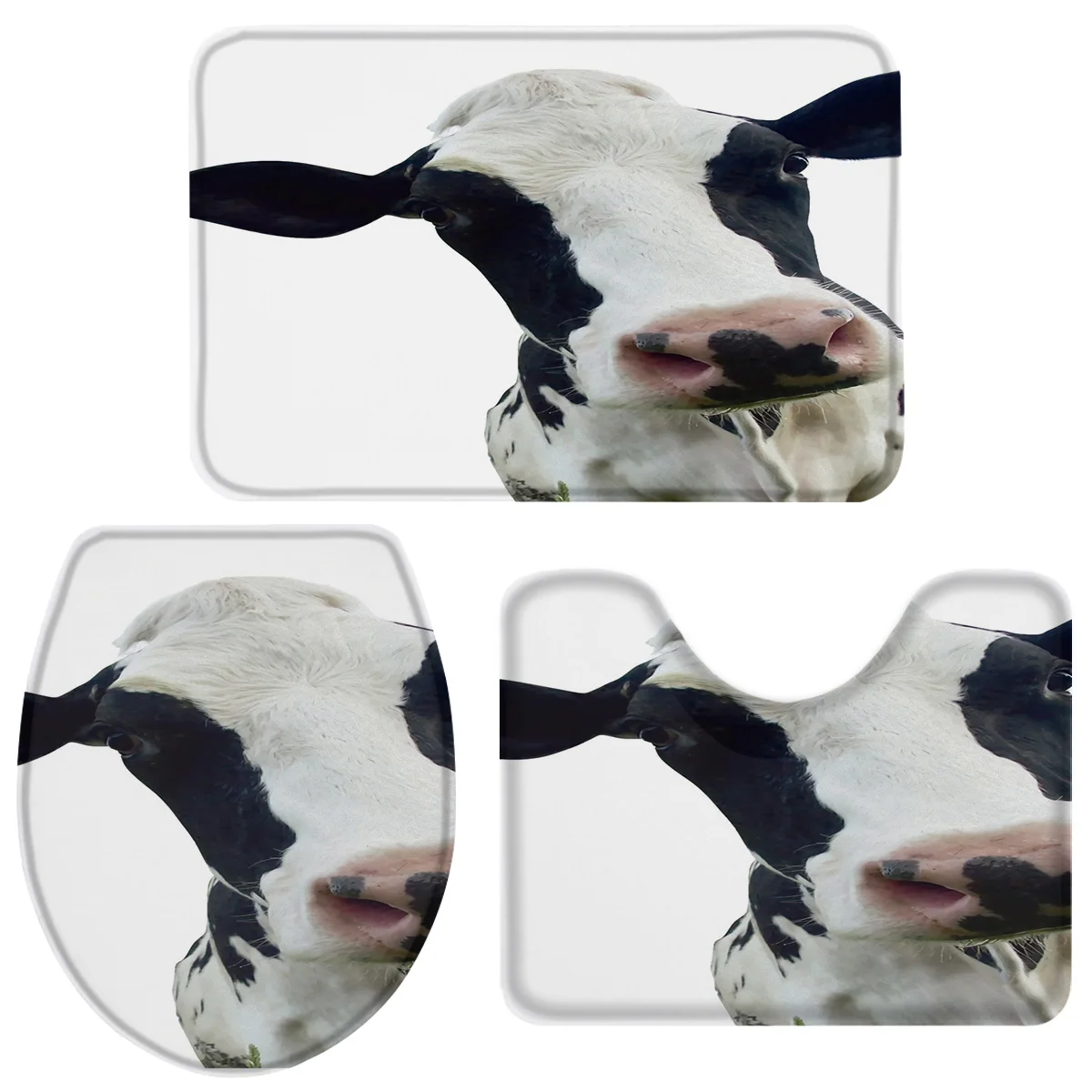 Набор из 3 предметов для ванной корова черный белый животные набор туалетный