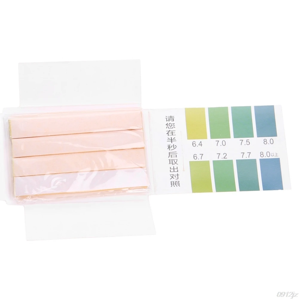 80 полосок PH диапазон 6 4 8 0 индикатор щелочного теста бумага вода лакмусовый тест