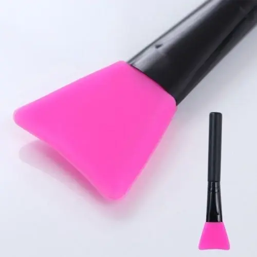Многоцветные силиконовые маски инструменты для макияжа Кисти - Handle Color: rose  red