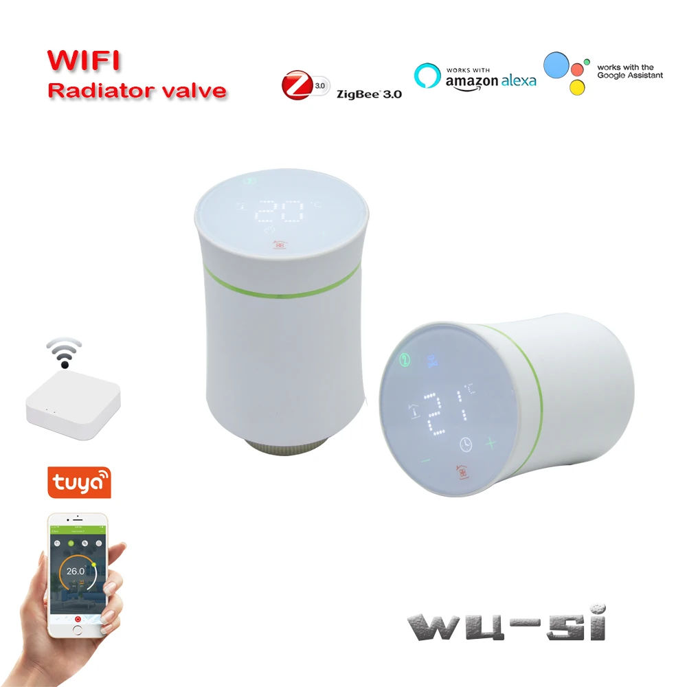 

Термостат радиатора Tuya Zigbee, умный программируемый клапан, с Wi-Fi