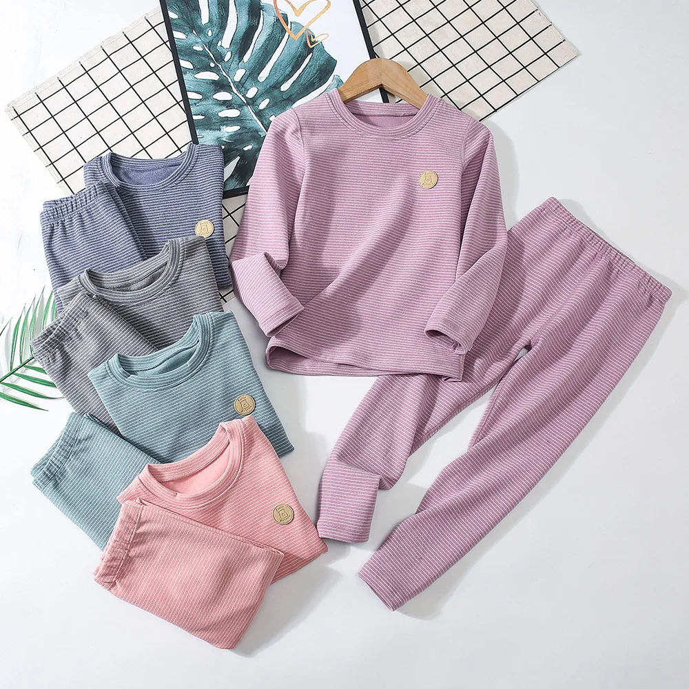 

Soft Children Sleepwear Robe Pajama Sets Children's Warm Jumpsuit Boys Underwear Girls Home Clothes