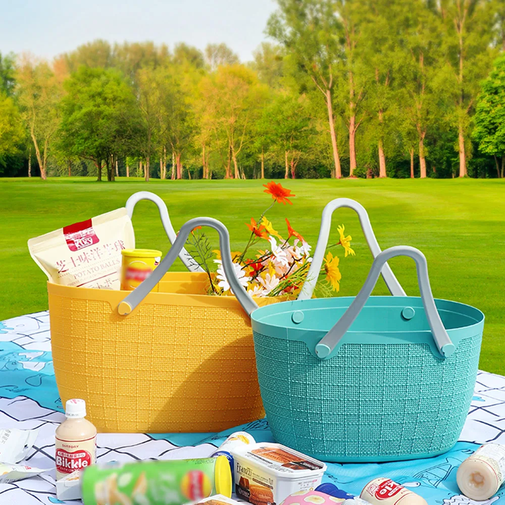 

Многофункциональная пластиковая корзина для покупок, домашняя продуктовая корзина для покупок, корзина для покупок, портативная уличная к...