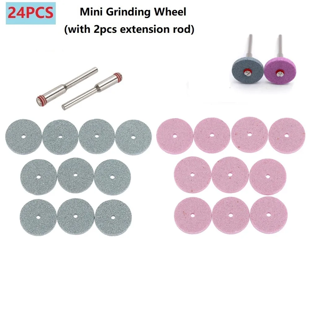 

24Pcs Diamond Cutting Wheel HSS Circular Saw Blades Resin Cut Off Disc Wood Working Metal Dre-mel Mini Drill Rotary Accesorios