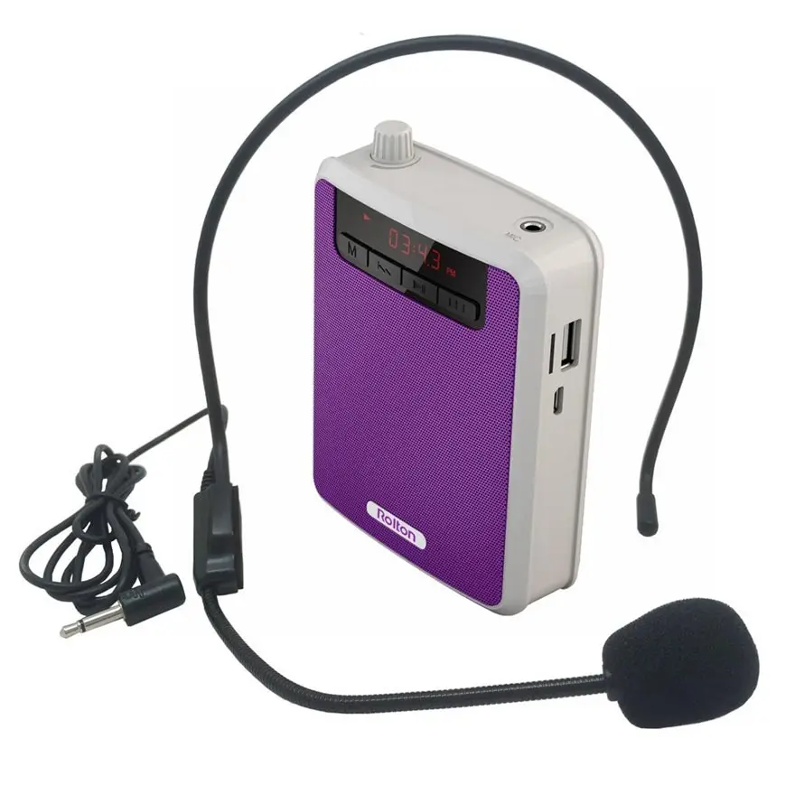Портативный голосовой усилитель Rolton зажим для поясной ленты с FM TF MP3 внешний