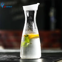 upspirit transparent water bottle juice bottle food grade plastic water juice ice tea jug with lid water pitcher drinkware