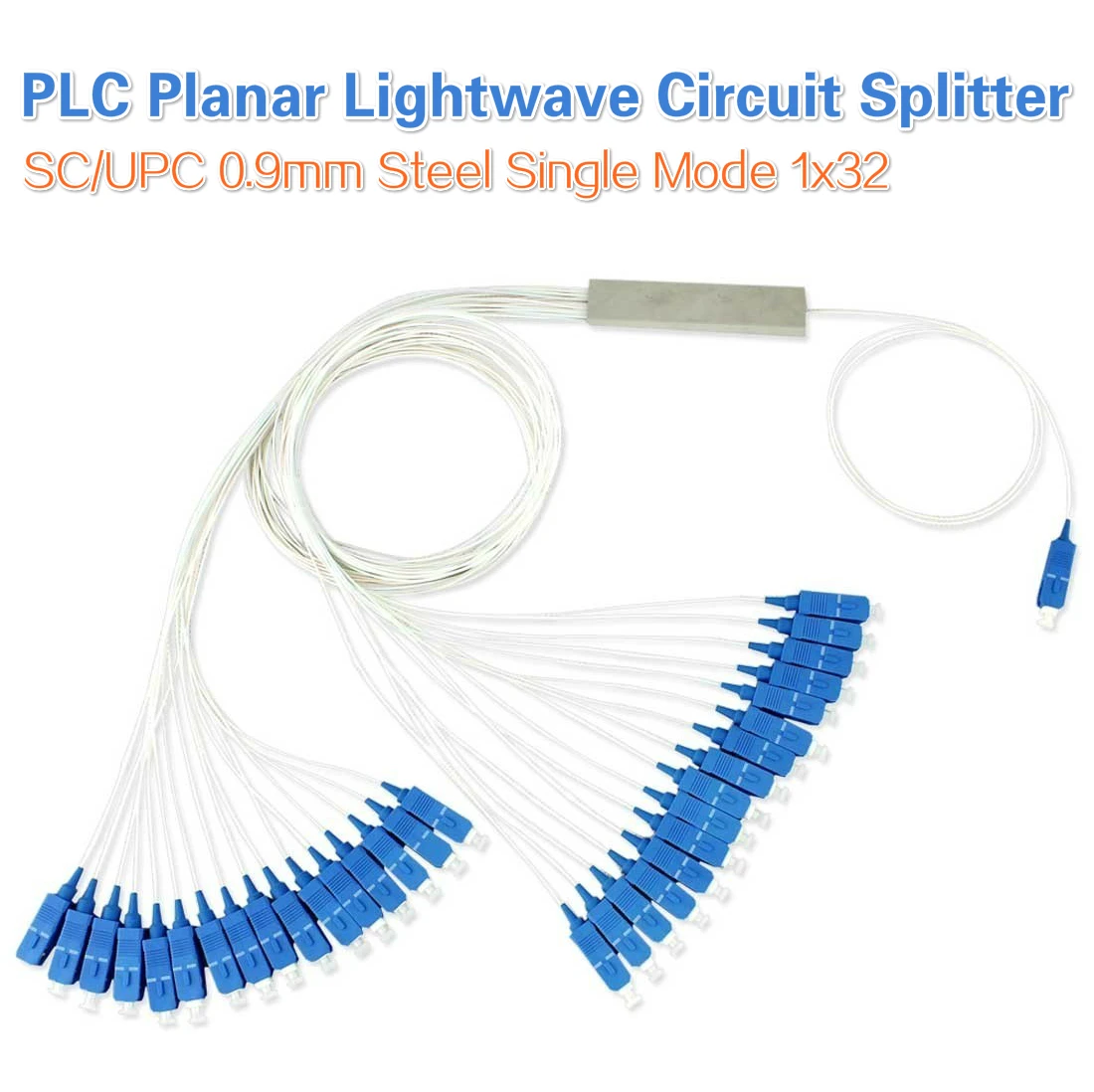 SC/UPC 0 9 мм стальной одномодовый FTTH мини-сплиттер 1x32 волоконно-оптический ПЛК