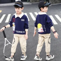 spring autumn boys clothing sets teenager boy clothes kids cotton cartoon sports suit children fashion tracksuits streetwear