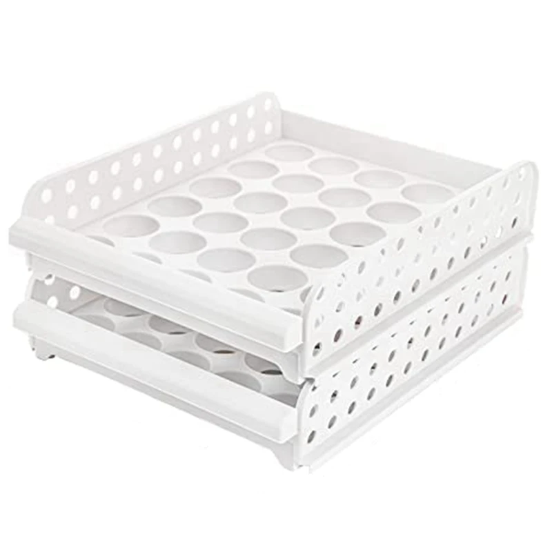 

Двухуровневый Штабелируемый контейнер для хранения яиц, пластиковый контейнер большой емкости для хранения свежих яиц