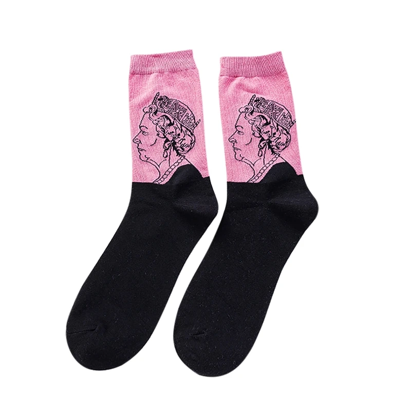 Повседневные мужские Носки с рисунком дышащие хлопковые чулки аксессуары для