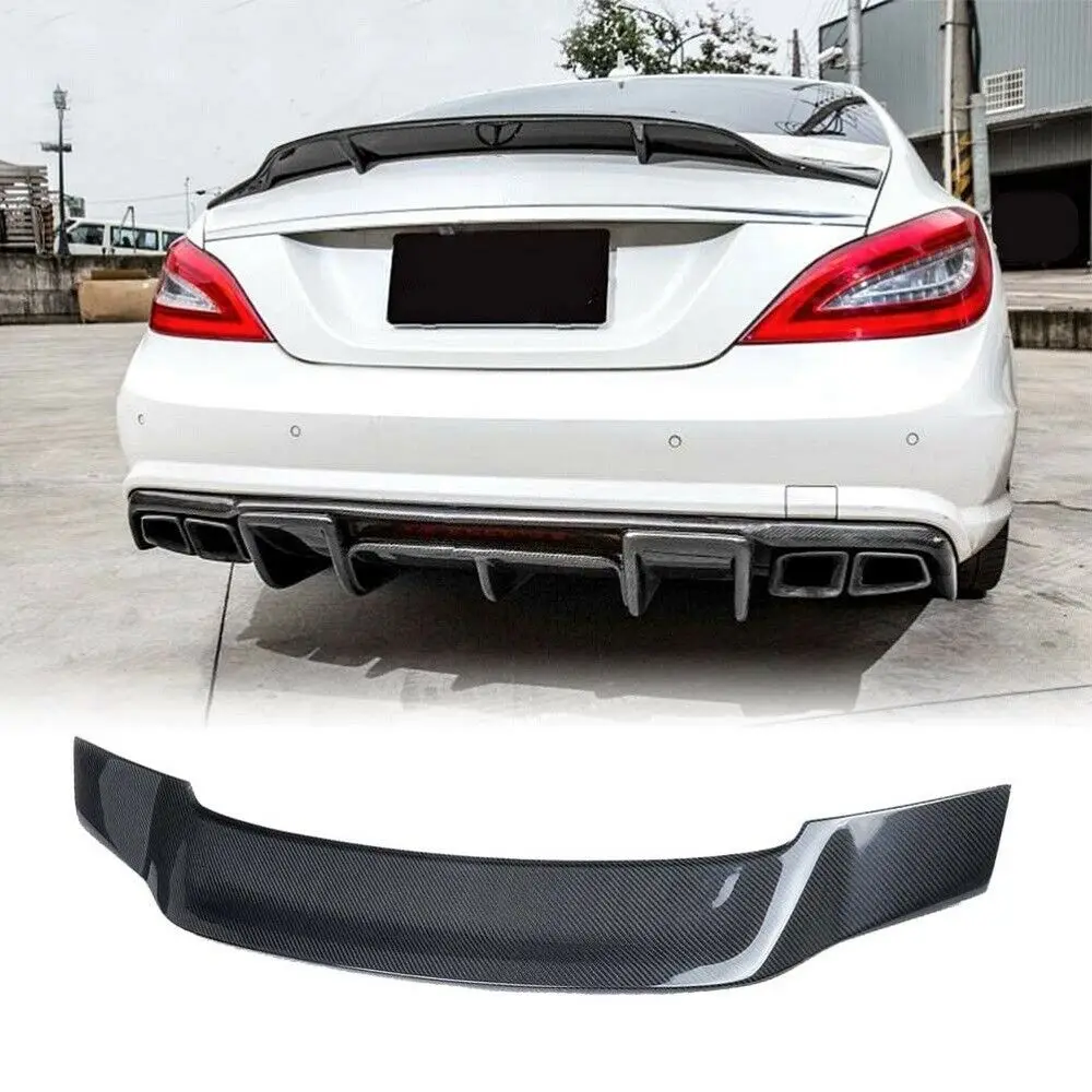 

Carbon Fiber Rear Spoiler Boot Lip Wing For Mercedes Benz CLS Class W218 CLS63