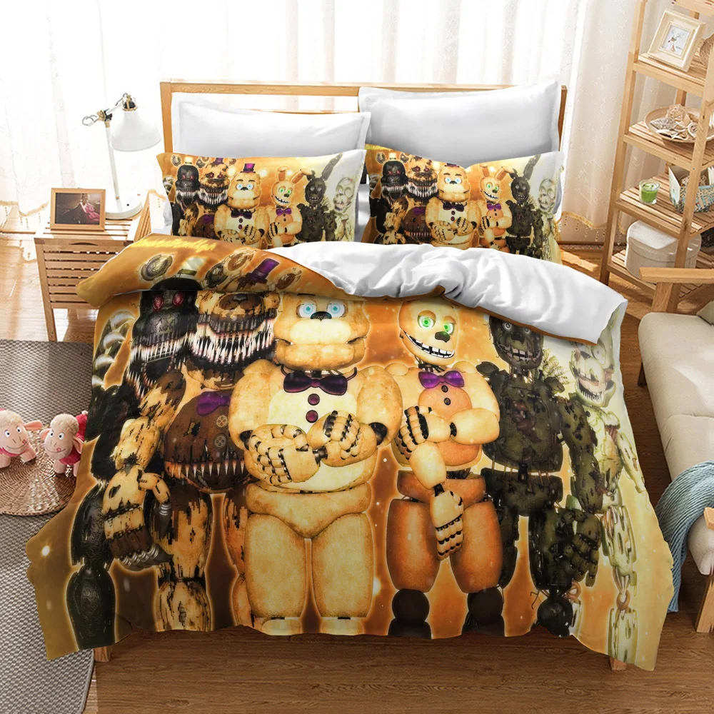 

3d Five Nights At Freddy Bedding Set Horror Game Duvet Cover Set Pillowcase Custom Bed Linens For Kids Adults