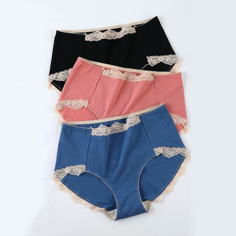 Нижнее белье женское из хлопка кружевные антибактериальные Трусы шелка тутового
