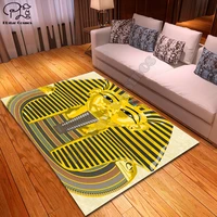 egyptian pharaoh pattern carpet square anti skid area floor mat 3d rug non slip mat dining room living room soft bedroom carpet