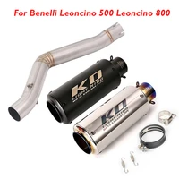 motorcycle exhaust system 51mm muffler silencer tip connection connecting link tube pipe slip on for benelli leoncino 500 800