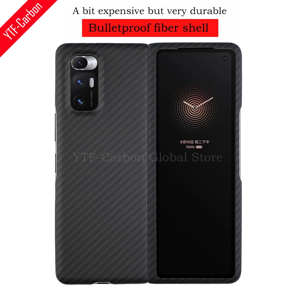 

YTF-Carbon Real Carbon Fiber Case For Xiaomi Mi Mix Fold case,Aramid Fiber Minimalist Men's Cover,Mix Fold 5G shell