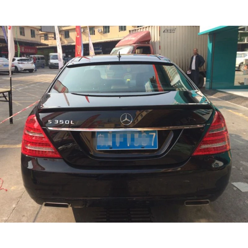 Для Mercedes benz S class w221 2006 2013 AMG СТИЛЬ ABS спойлер из материала задний багажник крылья