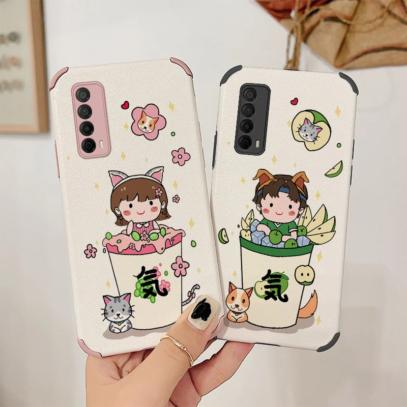 

Cool Soda Boy Phone Case For Huawei P Smart 2021 Y7A Liquid Silicone Cover