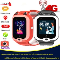 ip67 waterproof smart 4g remote camera gps wi fi kid students wristwatch video call monitor tracker location android phone watch