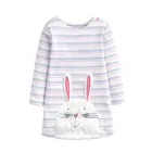 CENKIBEYRAплатье для девочек детское платье с длинными рукавами и рисунком кролика платье с изображением животных Рождественский Костюм