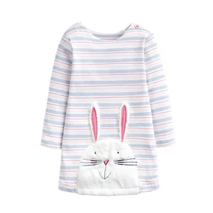 CENKIBEYRAплатье для девочек детское платье с длинными рукавами и рисунком кролика платье с изображением животных Рождественский Костюм