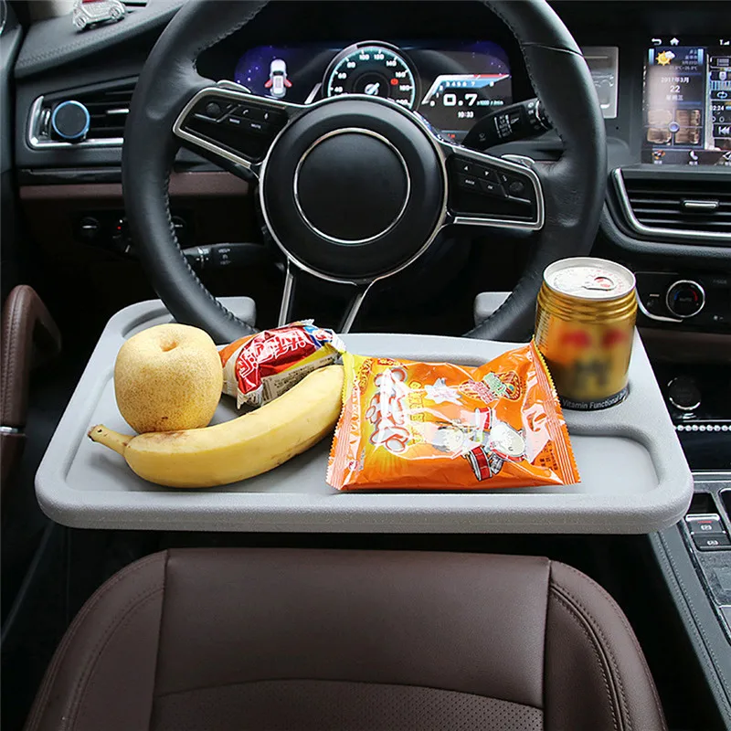 

Автомобильный Настольный держатель для кофе, столик для ноутбука, рулевое колесо, универсальный портативный поднос под сиденье для еды и на...