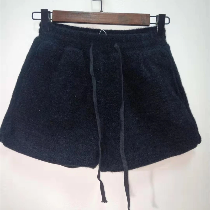 Плотные шорты женская зимняя верхняя одежда с эластичным поясом и широкими