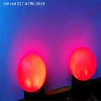1w red ac90 265v e27 e14 e12 ball steep light candle lamp buddha headlights red diffusion lamp highlight decorative lights 2pcs