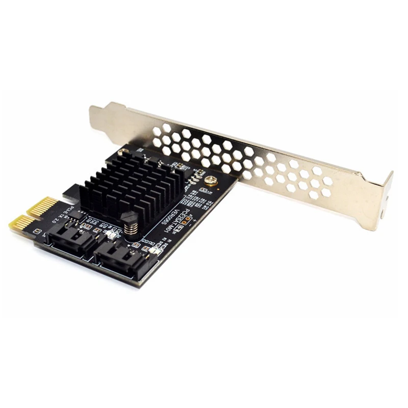 Адаптер SATA PCI E с 2 портами 3 0 на PCIe X1 X16 карта расширения III PCI-E Express преобразователь