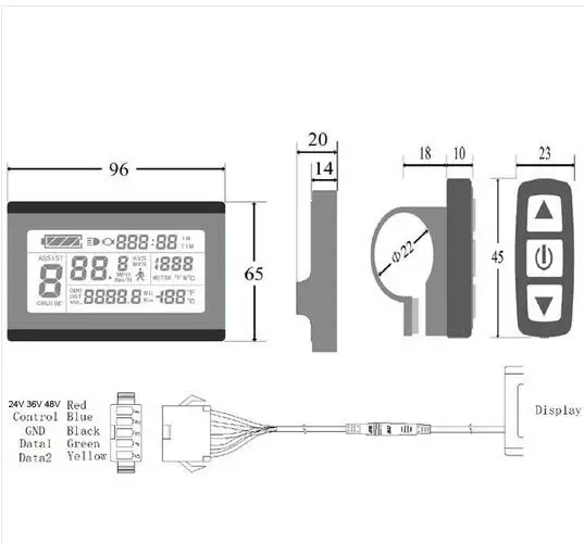 KT-lcd 3 Kt lcd Ebike 24 в 36 48 интеллектуальная черная панель управления ЖК-дисплей