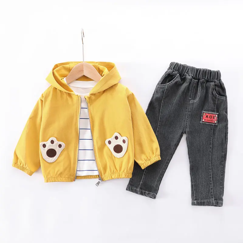 

Spring Autumn Children Clothes Fashion Baby Boys Cartoon t-Shirts Hoodies Pants 3Pcs/sets Infant Kids Cotton Toddler Tracksuits
